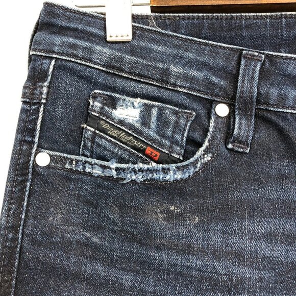 Diesel Grace Super slim Skinny low waist Stretch Dark wash jeans size W27 X L32 - Picture 8 of 15
